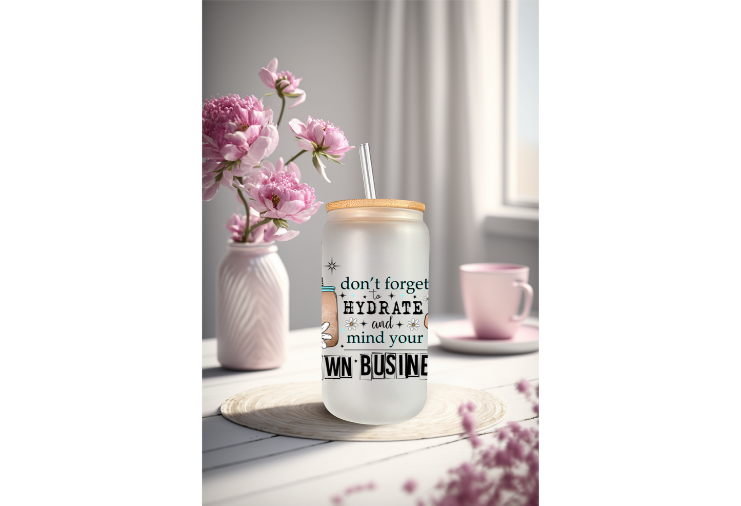 UVDTF Wrap Sarcastic Funny 16oz Can Glass Mug Tumbler, Ready to apply, Permanent Waterproof Adhesive