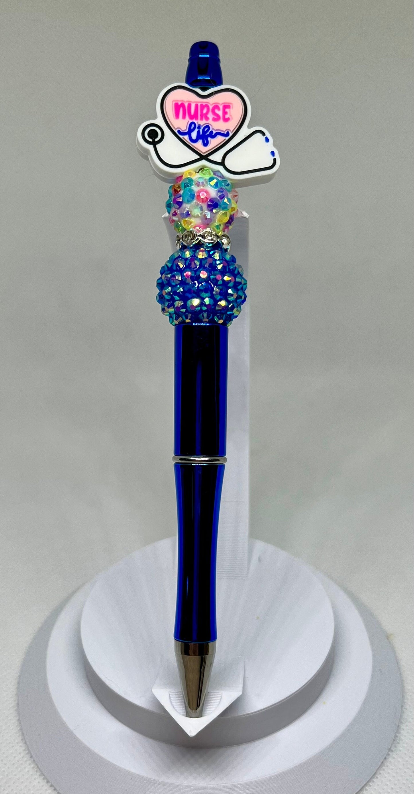 Beaded Pens, Nurse Life Fun Pens Acrylic Rhinestone Beads, Beaded Pen, Retractable Ink Pen, Gifts