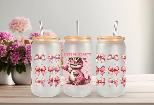 UVDTF Wrap Valentine’s Love You to Death Skeleton 16oz Can Glass Mug Tumbler, Valentine wrap, Ready to Apply, Permanent Waterproof Adhesive