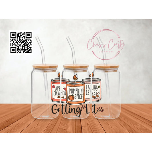 UVDTF Wrap  Fall Candle Funny Sarcasm for 16oz Can Glass Mug Tumbler, Ready to apply, Permanent Waterproof Adhesive