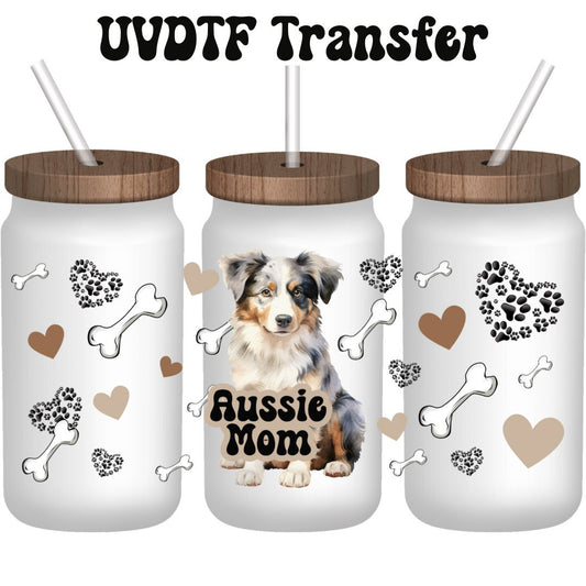 UVDTF Wrap Aussie Dog Mom, Dog Wrap
