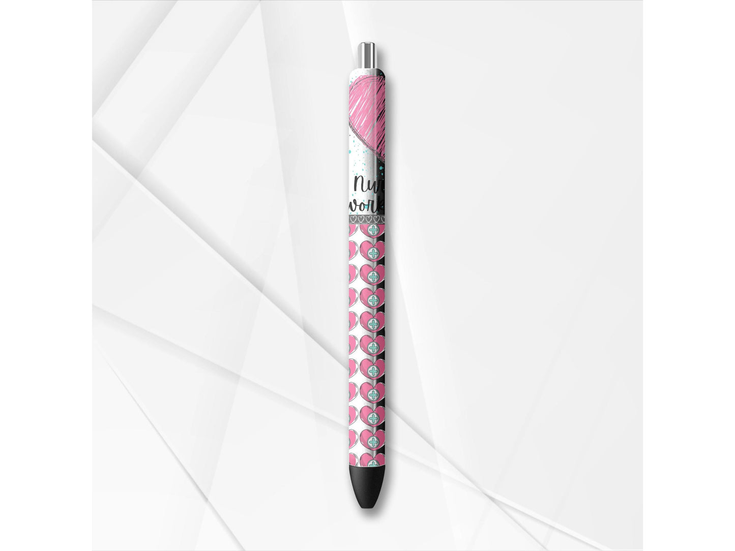 UVDTF Pen Wrap Nursing is a Work of Heart Nurse, Nurse Wrap, Ready to Appy, Permanent Adhesive Waterproof