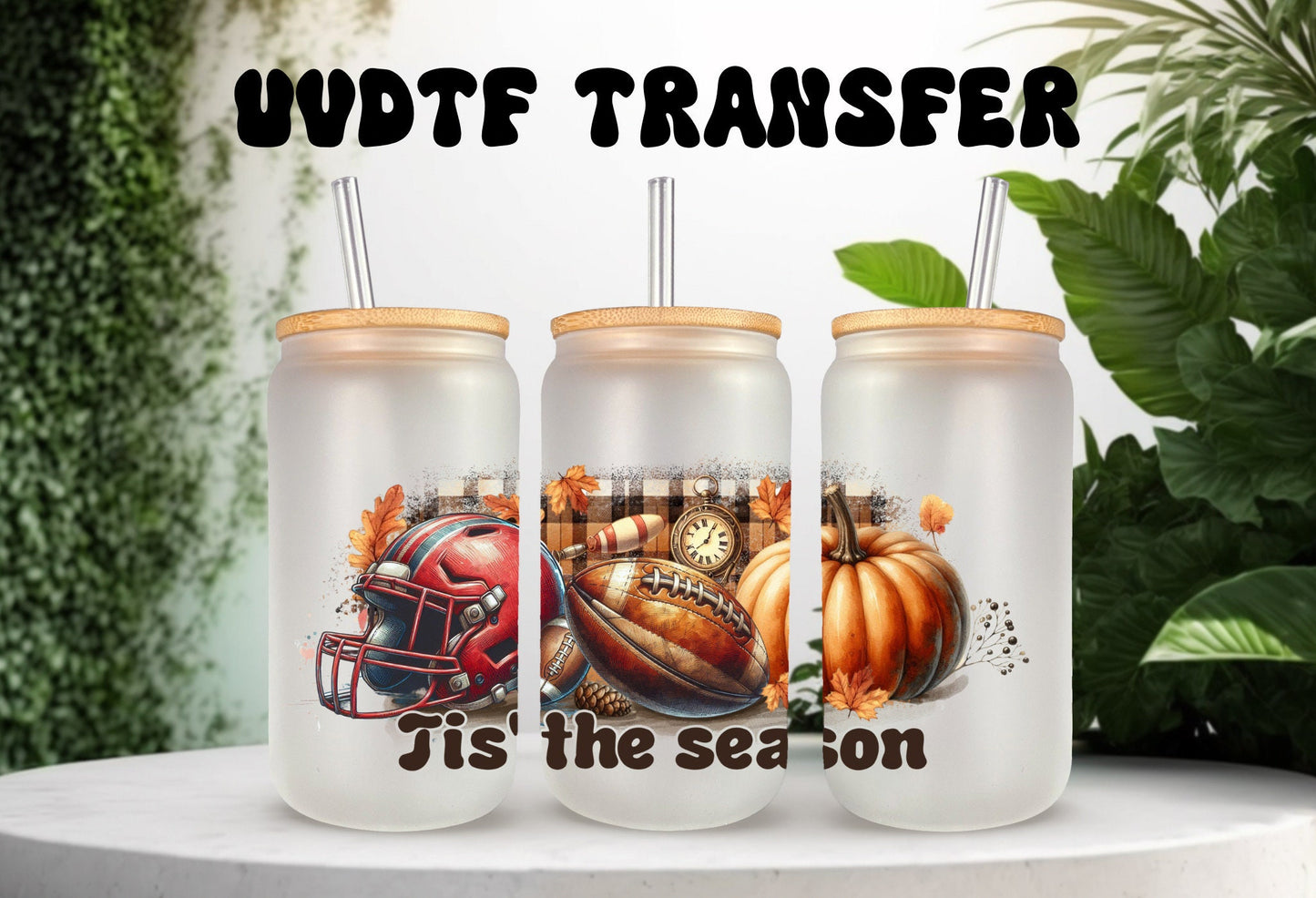UVDTF Wrap Tis the Season Football