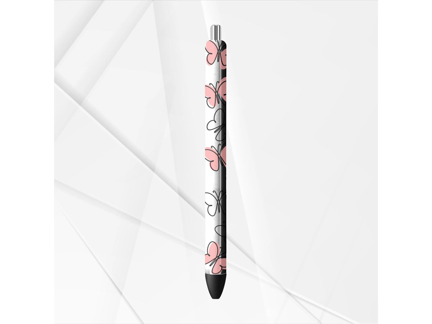 UVDTF Pen Wrap Butterfly Pink, Butterfly Wrap, Permanent Adhesive Waterproof