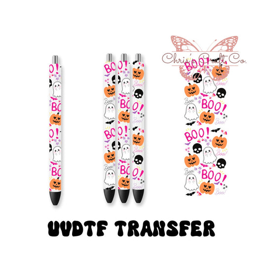 UVDTF Pen Wrap Boo Pumpkin Ghost, Halloween Pen