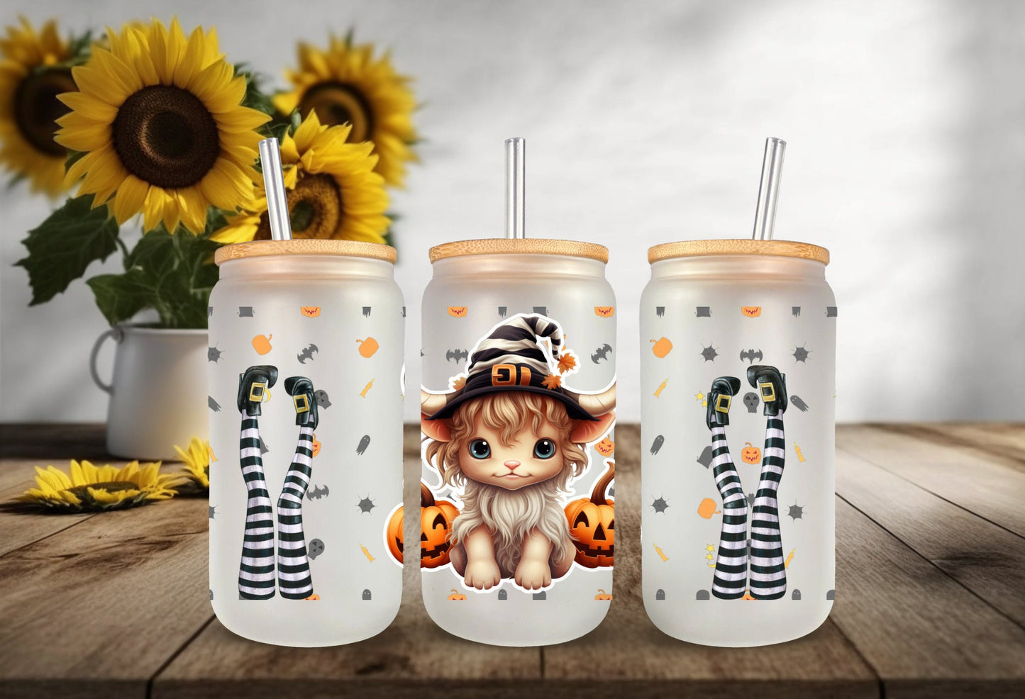 UVDTF Wrap Witch Cow Spider Pumpkin