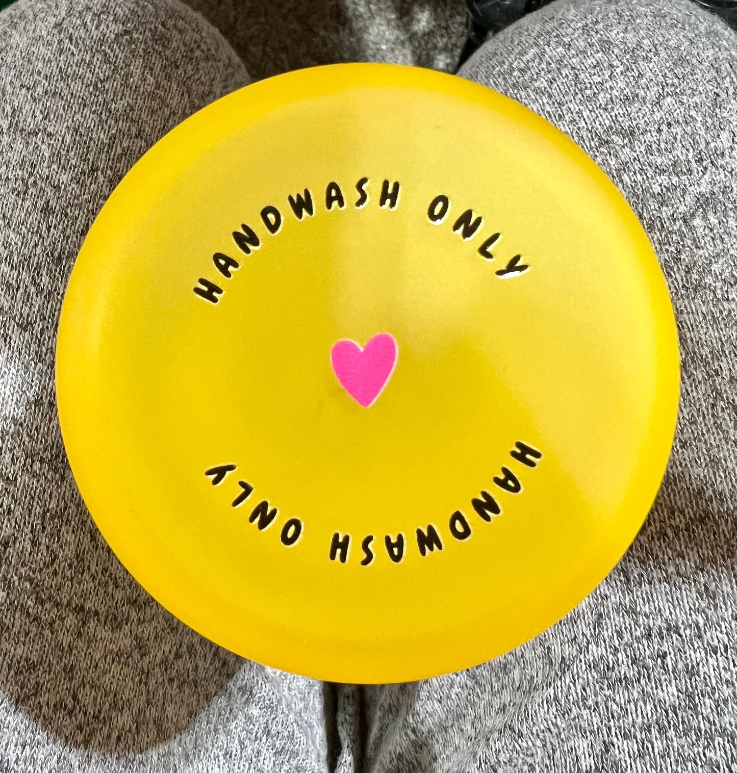 2” Round UVDTF Transfer Hand Wash Only Pink Heart  for Glasses and Cups by the Sheet | Permanent Adhesive | Ready to Apply