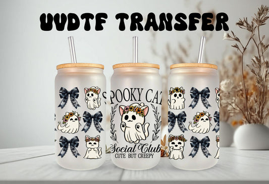 UVDTF Wrap Spooky Cat Club Cute but Creepy