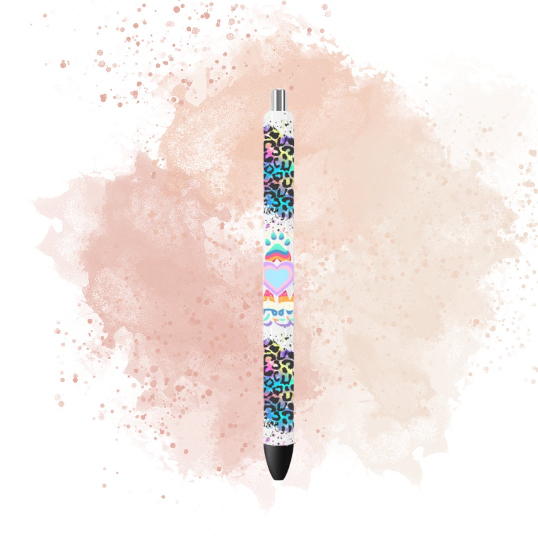 UVDTF Pen Wrap Dog Mama Leopard, Dog Mama, Ready to Apply, Permanent Waterproof Adhesive