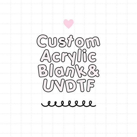 Custom Acrylic Blank UVDTF Decal Set, DIY Badge Reels, Unfinished Badge Reel