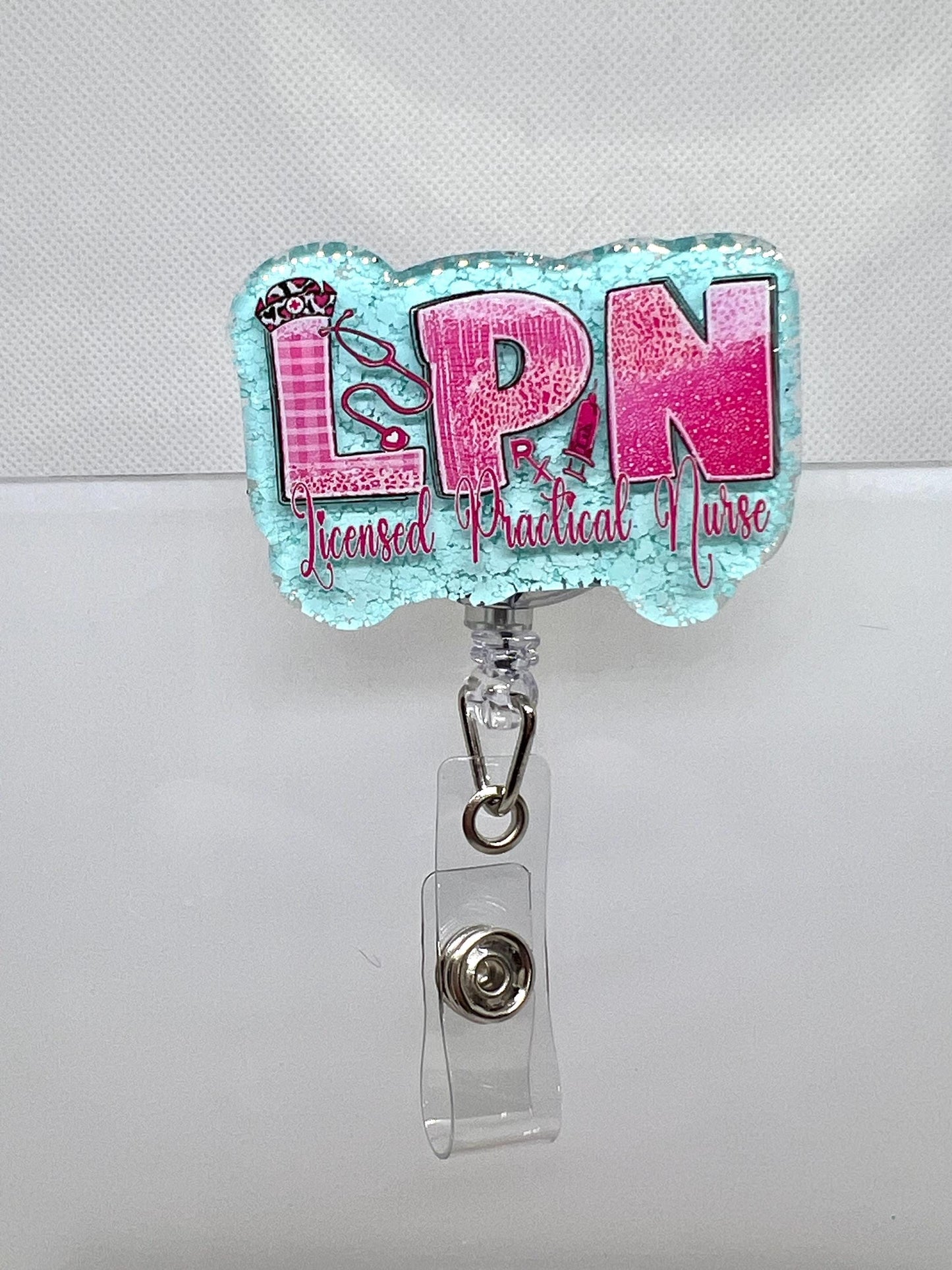 LPN Acrylic Blank Decal Set, Nurse Badge, DIY Badge Reels, UVDTF sticker, Unfinished Badge Reel, Badge Reel Blanks