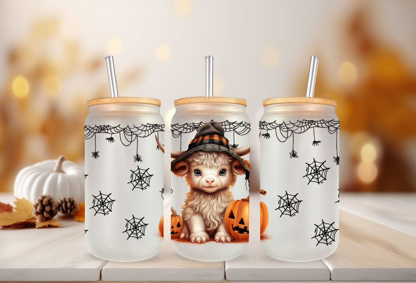 UVDTF Wrap Witch Cow Spider Webs, Halloween Wrap