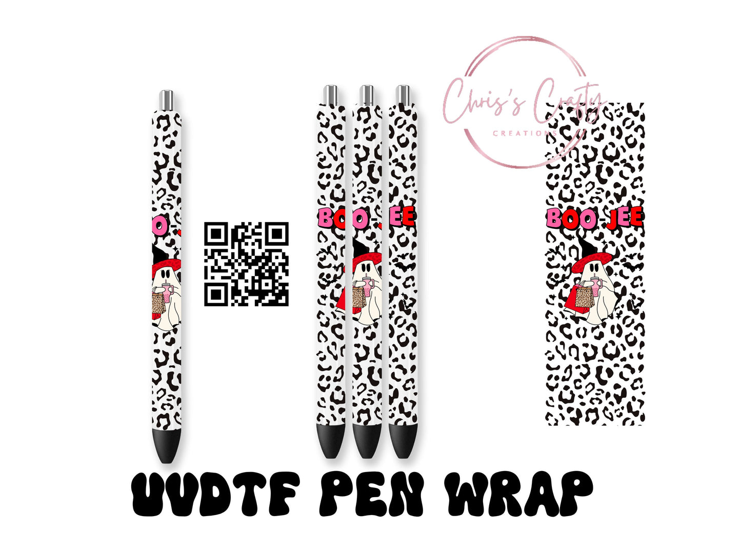 UV DTF Cute Halloween Boo-Jee Ghost Pen Wrap
