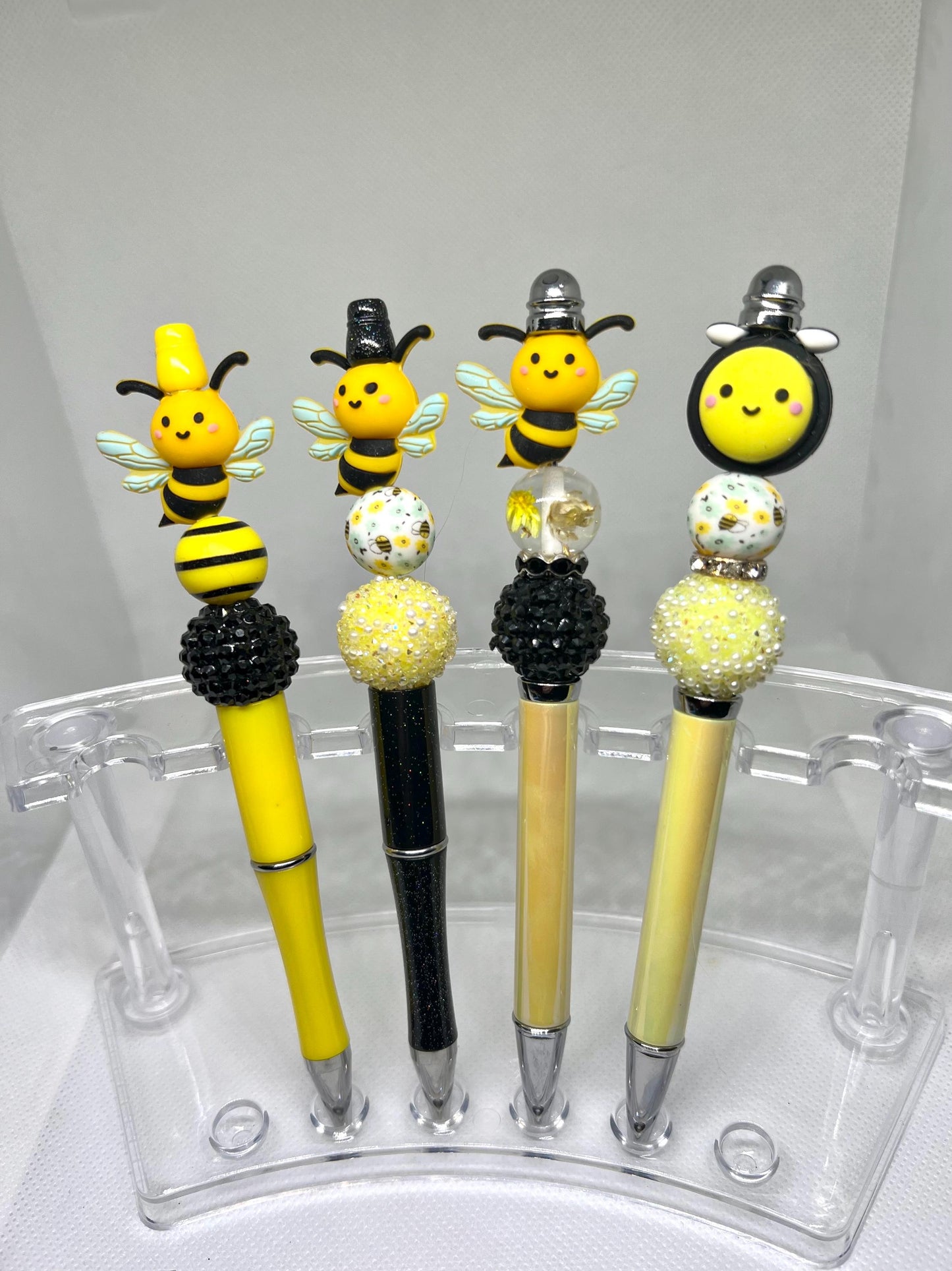 Beaded Pen Bumble Bee, Fun Pens Acrylic Beads, Custom Pen, Retractable Ink Pen, Gifts