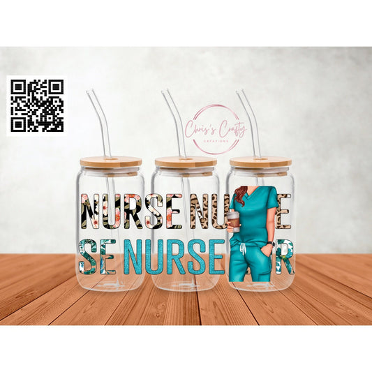 UVDTF Wrap Nurse Scrubs