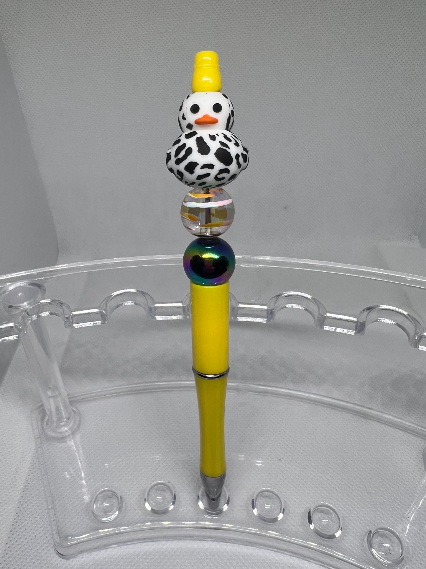 Beaded Pen 3D Duck, Duck Pen, Fun Pens Acrylic Beads, Custom Pen, Retractable Ink Pen, Gifts for her, Gifts for Teacher, Gifts for Medical