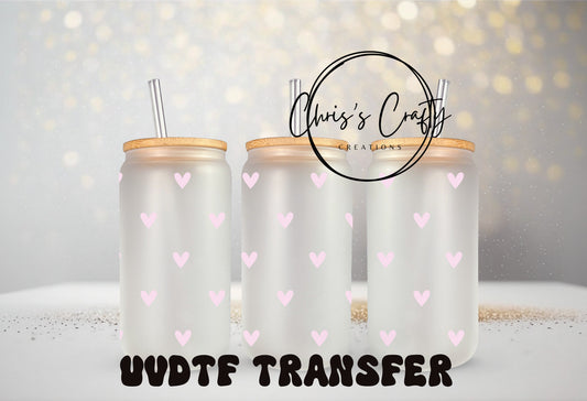 UVDTF Wrap Mini Hearts Light Pink