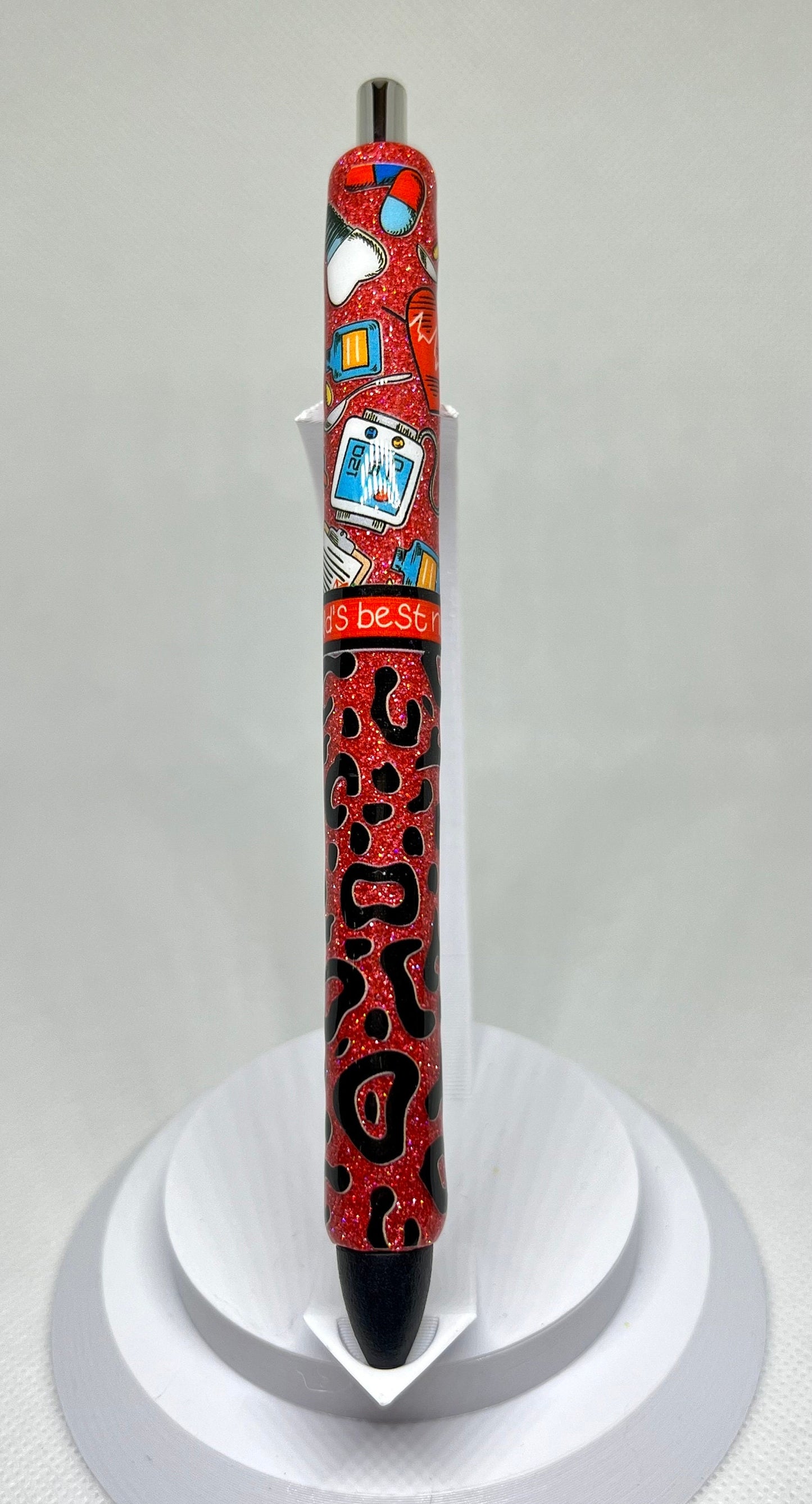 Worlds Best Nurse UV Glitter Resin Pen, UV Resin Pens, Graduation Gifts, Nurse Gift, Gift ideas, Glitter Pen