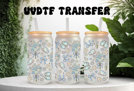 UVDTF Wrap Floral Butterfly Bow Just Breathe Wrap
