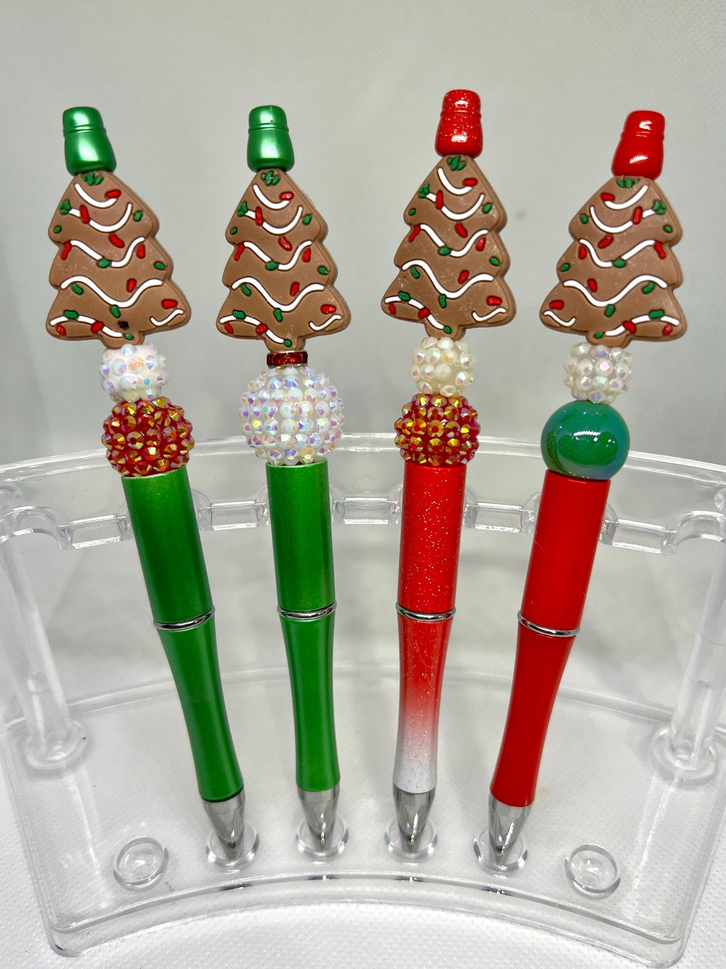 Beaded Pen Christmas Tree Cakes Ink Pen, Christmas Cake Pen, Nurse Gifts, Teacher Gifts, Graduation Gifts, Gifts for Her, Retractable Pen