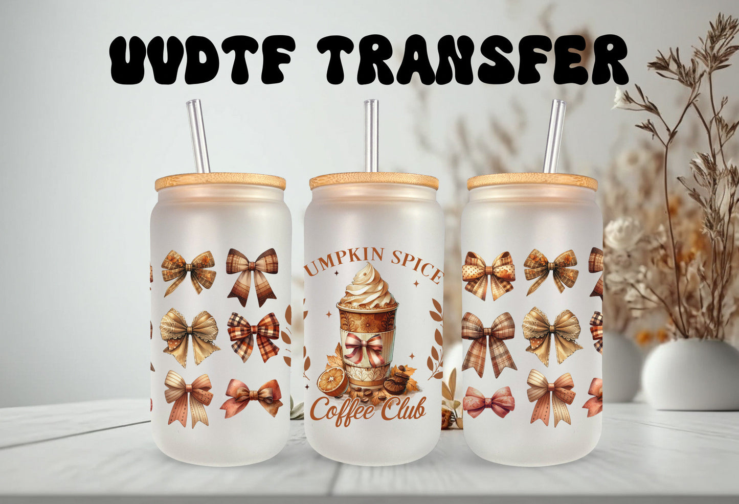 UVDTF Wrap Pumpkin Spice Coffee Club