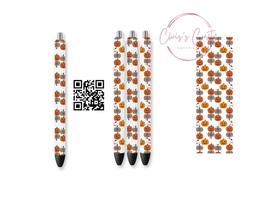 UVDTF Pen Wrap Cute Fall Leopard Jack Pumpkins, Ready to Apply, Permanent Waterproof Adhesive