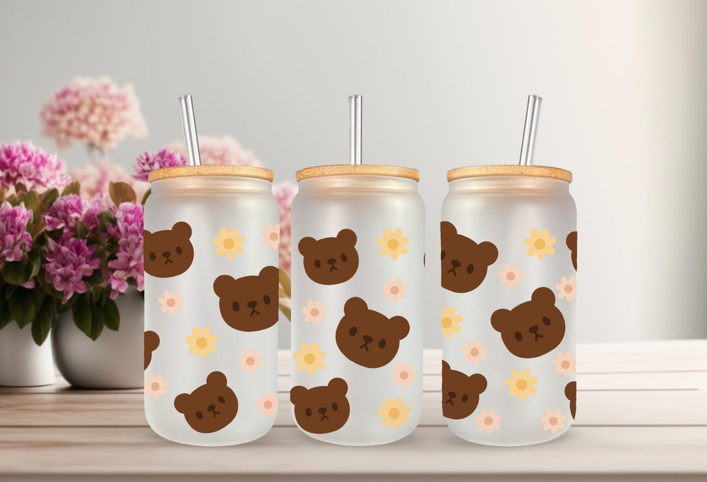 UVDTF Wrap Teddy Bear Dark Brown