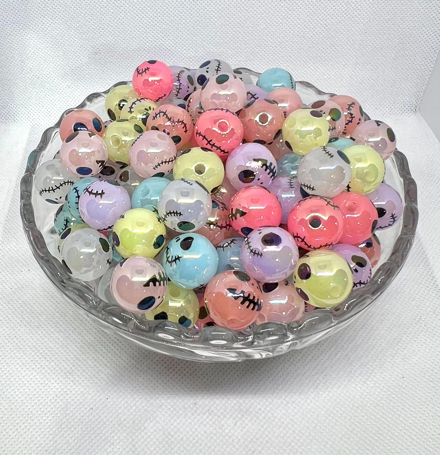 Acrylic Beads 16mm Pastel Skeleton Beads, Acrylic Gumball Beads in Bulk, 16mm Beads, 16mm Bubble Gum Beads, DIY ideas