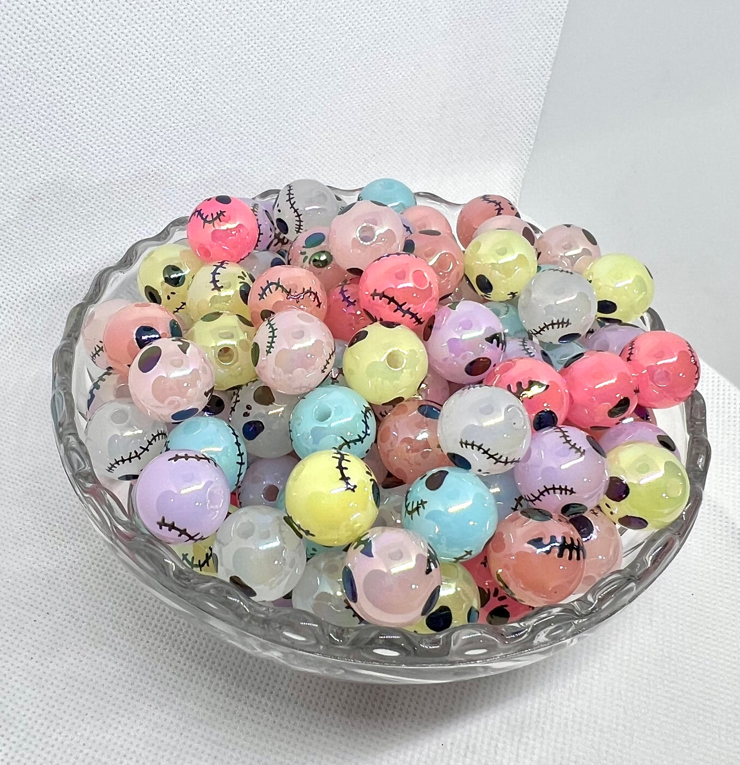 Acrylic Beads 16mm Pastel Skeleton Beads, Acrylic Gumball Beads in Bulk, 16mm Beads, 16mm Bubble Gum Beads, DIY ideas