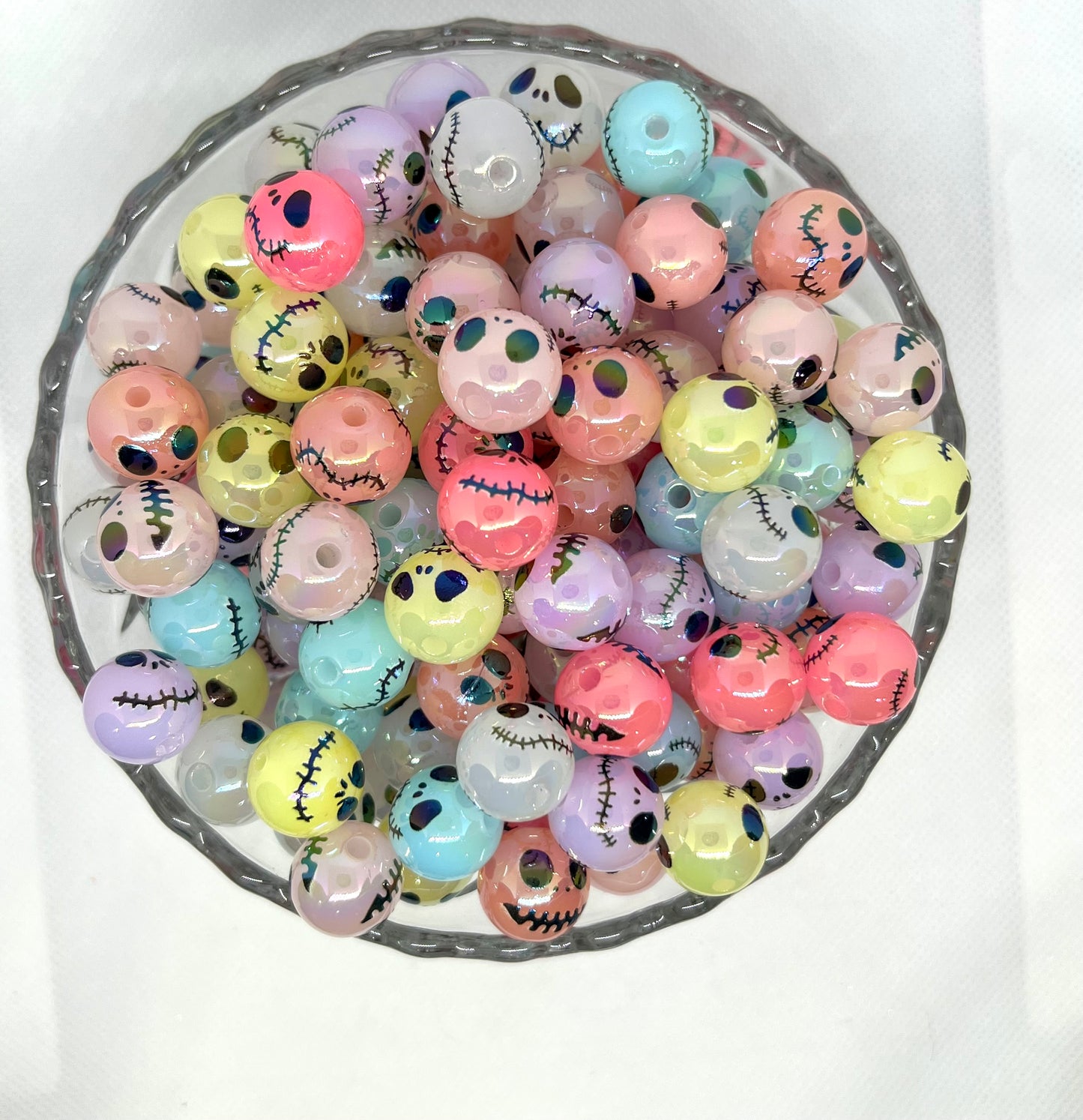Acrylic Beads 16mm Pastel Skeleton Beads, Acrylic Gumball Beads in Bulk, 16mm Beads, 16mm Bubble Gum Beads, DIY ideas