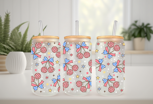 UVDTF wrap Patriotic Cherry Bows
