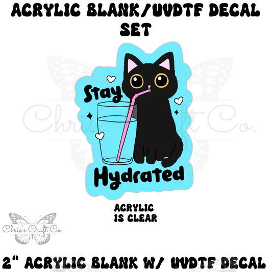 Sarcastic Cat Acrylic Blank & UVDTF Decal Set: DIY Badge Reel