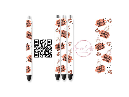 UVDTF Pen Exclusive Full of Coffee and Sarcasm