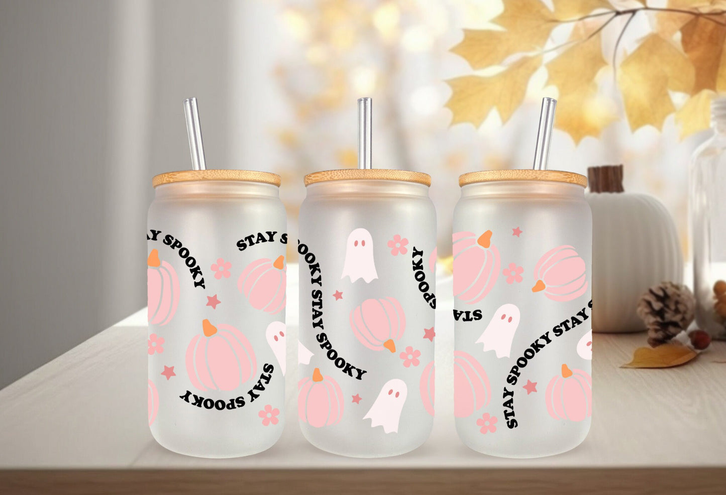 UVDTF Wrap Stay Spooky Ghost Pumpkin