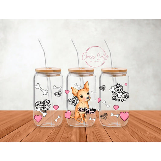 UVDTF Wrap Chihuahua Mom, Dog Mom