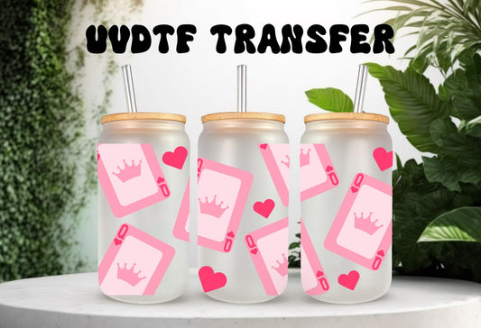 UVDTF Wrap Valentine Queen of Hearts Card