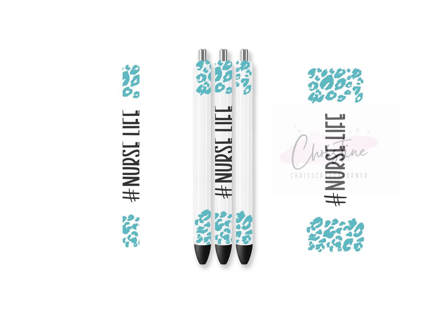 UVDTF Pen Wrap Leopard Nurse, Nurse Life