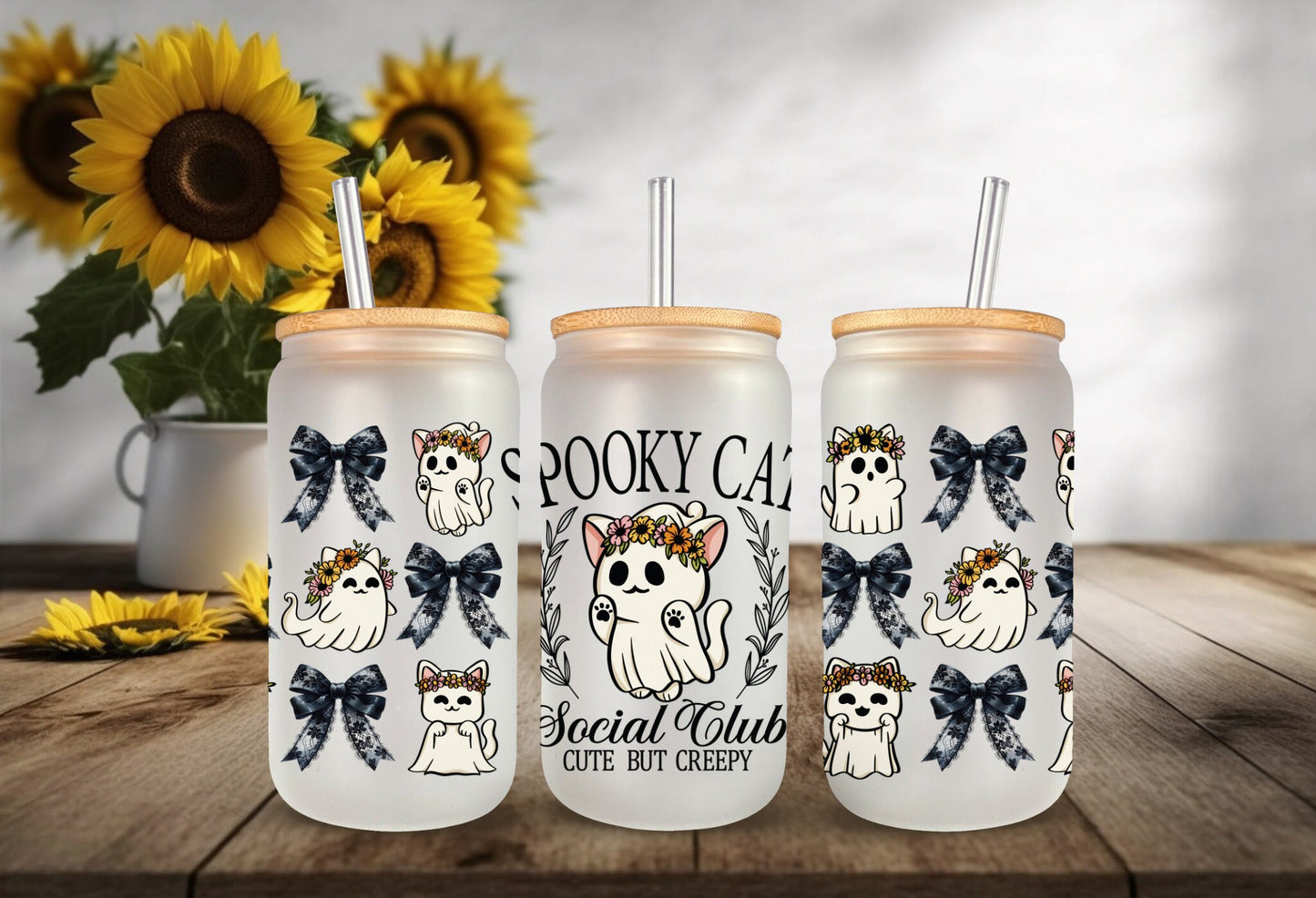 UVDTF Wrap Spooky Cat Club Cute but Creepy