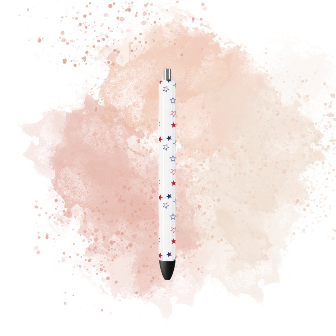 UVDTF Pen Wrap Stars Red White Blue, Patriotic Pen wrap, Pen Wrap, Epoxy Pen Wrap, Ink Joy Pen Wrap, Permanent Waterproof Adhesive