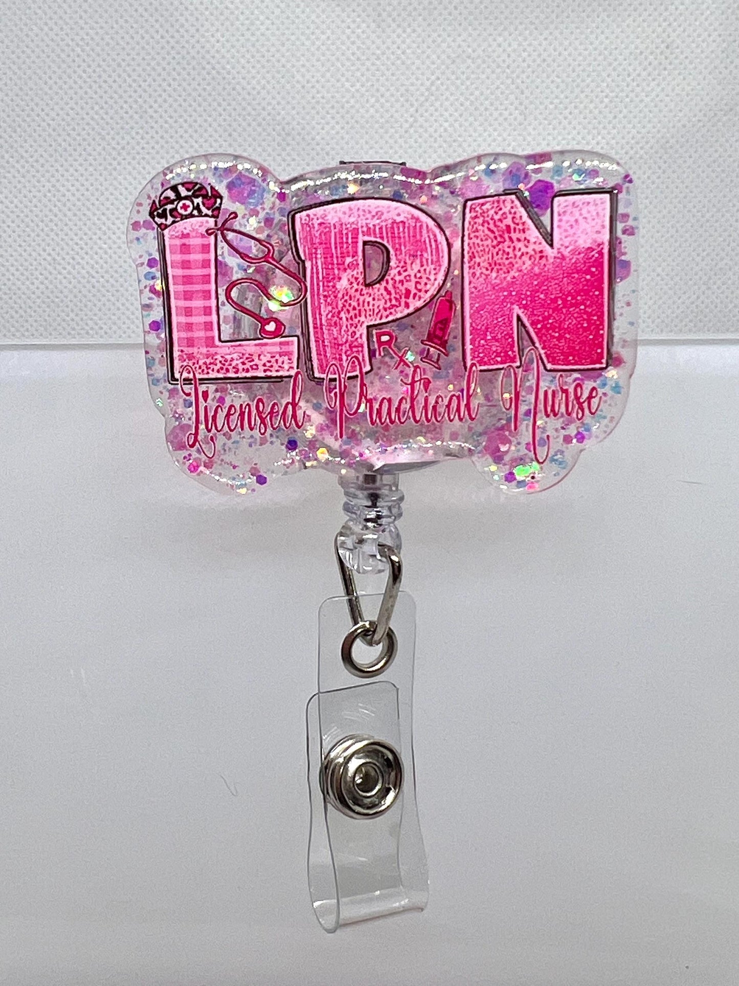 LPN Acrylic Blank Decal Set, Nurse Badge, DIY Badge Reels, UVDTF sticker, Unfinished Badge Reel, Badge Reel Blanks