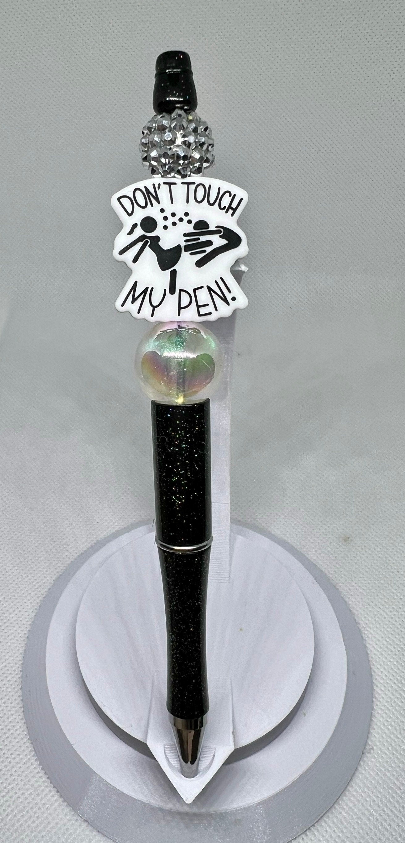 Beaded Pens, Don’t Touch My Pen, Fun Pens Acrylic  Beads, Beaded Pen, Retractable Ink Pen, Gifts