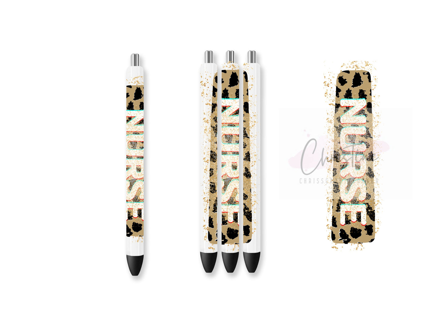 UVDTF Pen Wrap Leopard Nurse, Nurse Life