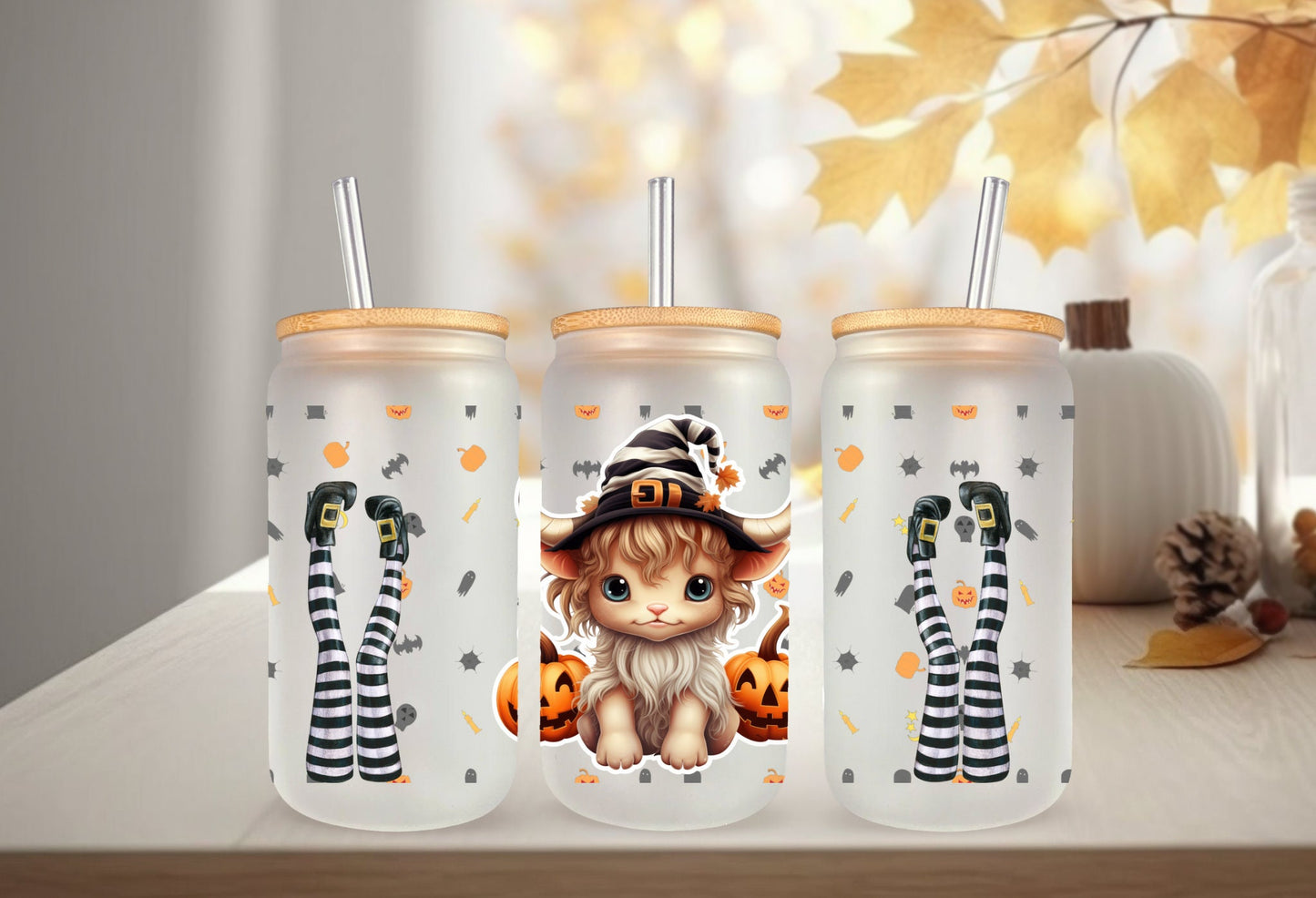 UVDTF Wrap Witch Cow Spider Pumpkin