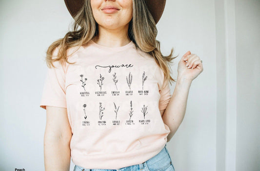 READY TO PRESS Screen Print Transfer You Are Positive Quotes Flowers, Screen Print Transfer