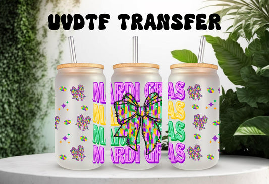 UVDTF Wrap Mardi Gras Coquette Bows