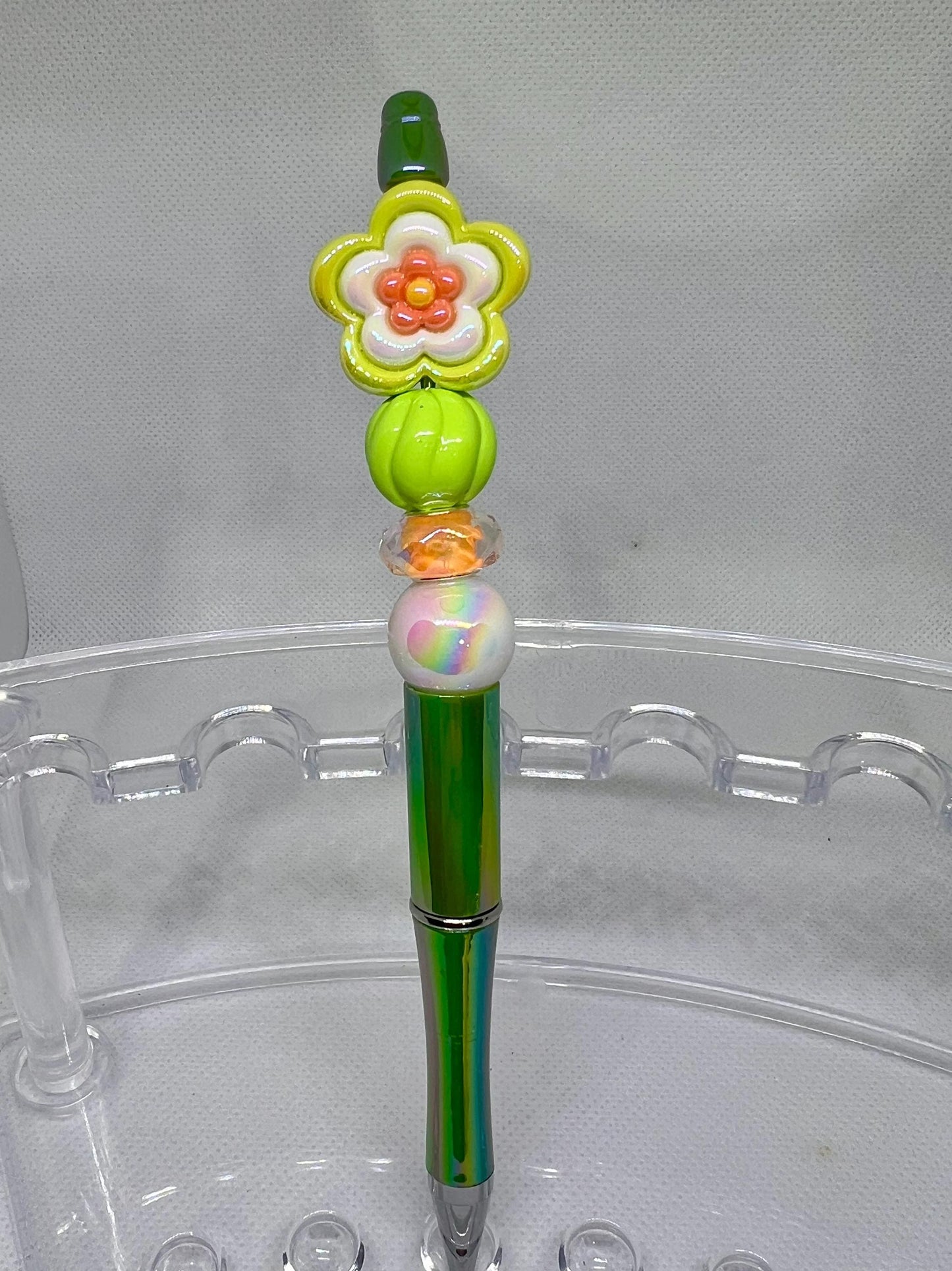 Beaded Pen Retro Flower, Refillable Ink Pen, Sarcastic Pen, Fun Pens Acrylic Beads, Custom Pen, Retractable Ink Pen, Graduation
