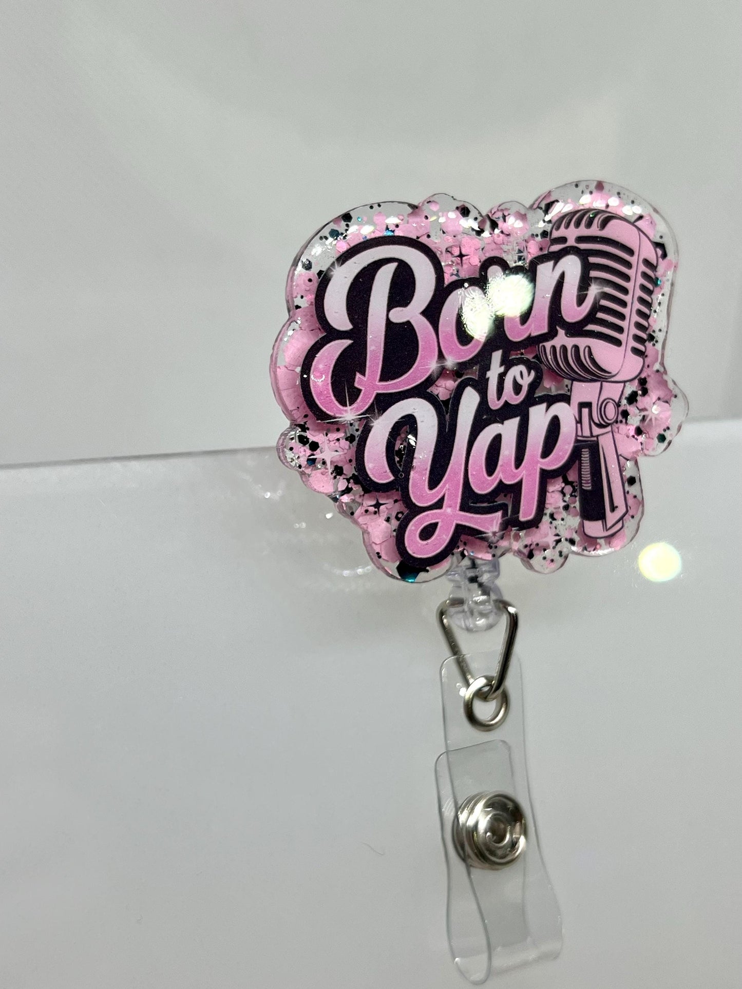 Acrylic Blank Born to Yap UVDTF Decal Set, Funny Badge, Diy Badge Reels, UVDTF sticker, Unfinished Badge Reel, Badge Reel Blanks