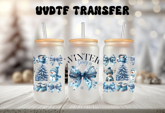 UVDTF Wrap Winter Girly Coquette Bow Deer