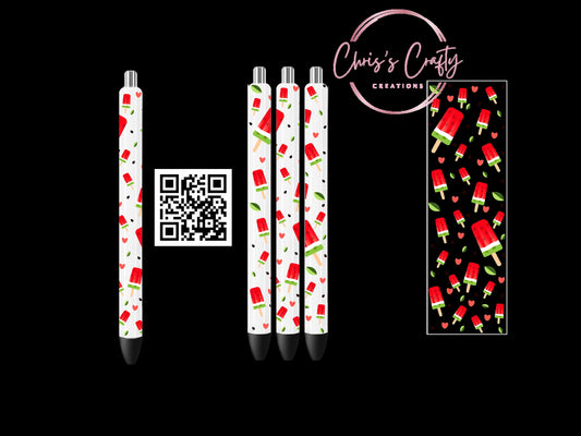 UVDTF Pen Wrap Watermelon Slices, Ready to Apply, Permanent Waterproof Adhesive