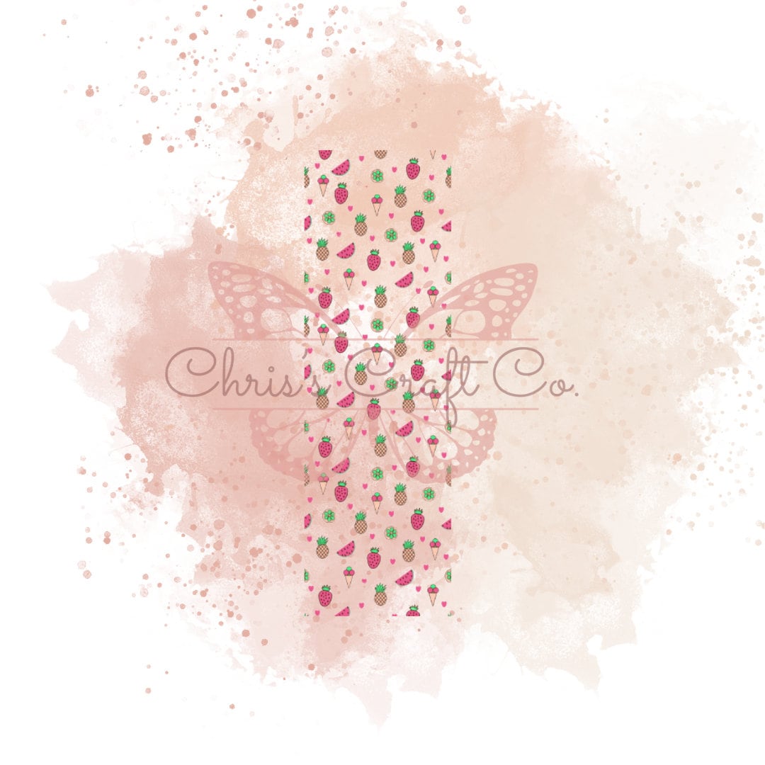 UVDTF Pen Wrap Summer Fruit, Tropical Fruit Pen wrap, Pen Wrap, Epoxy Pen Wrap, Ink Joy Pen Wrap, Permanent Waterproof Adhesive